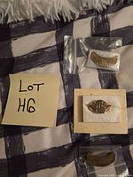 All three pins grouped: 2007 winged shield pin on card, two sealed curved bar pins