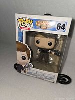 Front view of boxed Funko Pop! Games Booker DeWitt #64 figure