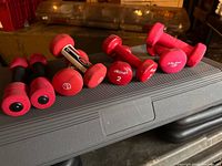 Platform with all dumbbells on top