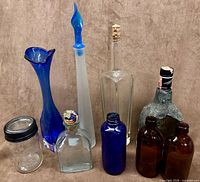 Group shot of all nine glass items