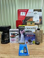 Group shot of all appliances and boxes