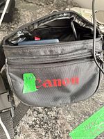 Canon zippered carrying pouch with red Canon logo