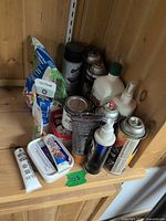 Overall view of shelf with all consumables