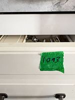 Drawer view showing assorted utensils and flatware