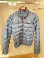 Front view of jacket hanging