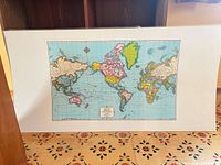 Full view of map mounted on matboard