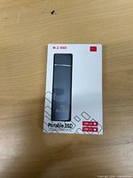 Front of boxed Rageer portable SSD enclosure showing branding and interface information