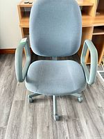 Front view of grey fabric office chair