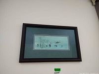 Framed art print close-up showing image and matting