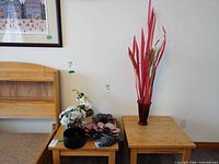 Lot overview showing all items on two tables