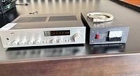 Front view of NAD 3140 amplifier and AV0500 transformer with power cord