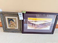 Both framed artworks side by side for scale and context