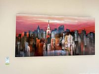 Frontal view of entire canvas on wall