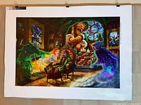 Full front view of unstretched canvas print with white border