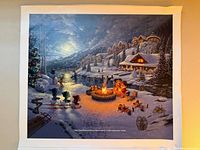 Full view of unstretched canvas showing entire artwork