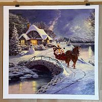 Full view of the square canvas print clipped at top