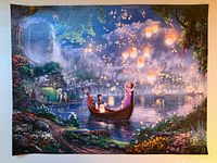 Full view of one canvas print showing artwork