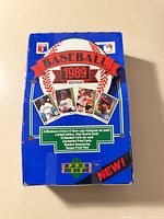 Front of 1989 Upper Deck baseball card box