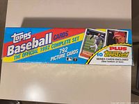 Sealed 1992 Topps Baseball complete set box front showing 792 picture cards and ToppsGold bonus