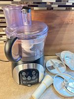 Food processor assembled with bowl and lid