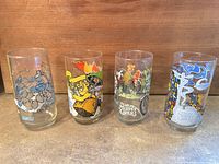 Group shot of all four printed tumblers