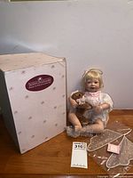 Doll, bunny, wings and box overview