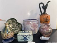 Group shot of all six ceramic items