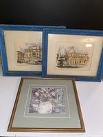 Overview of the three framed prints