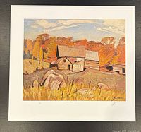 Full view of unframed print showing image and margins