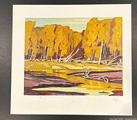 Front view of entire unframed lithograph