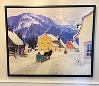 Front view of framed canvas print showing full artwork and frame