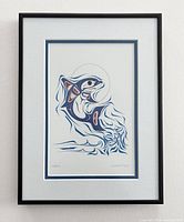 Framed print on wall showing entire piece