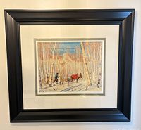Front view of framed print showing full artwork, mats and frame