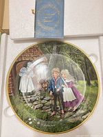 Full view of plate in styrofoam with booklet