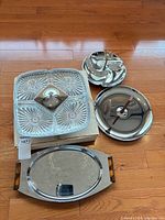 Group shot of all four serving pieces