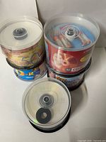 Group of five CD-R spindles