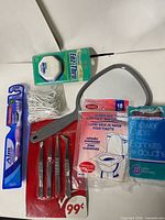 All items arranged together showing variety and packaging