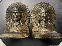 Front view of both bookends showing design and finish