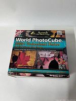 Front of World PhotoCube box showing branding and feature text