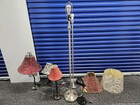 All lamps and shades grouped together