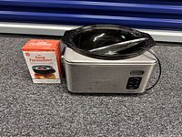 Cuisinart slow cooker, black ceramic crock, Easy Fermenter box, spoon