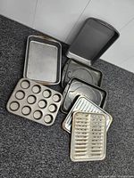 Group shot of all seven bakeware pieces