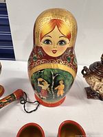Close view of nesting doll front