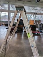 Closer view of upper section with metal brackets