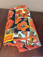 Fabric folded showing bold floral pattern
