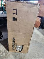 Full view of sealed Sylvania cardboard box