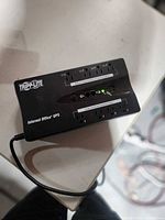 Top view of Tripp Lite Internet Office UPS showing outlets and LEDs