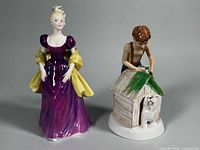 Front view of both figurines