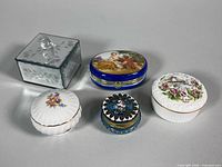 All five trinket boxes group shot