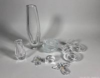 Group shot of all nine crystal items